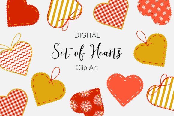 Clip Art, Hearts, Vector: Handmade Graphics & Illustrations