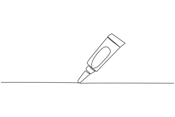 Continuous Line Design of Glue: Graphics & Illustrations