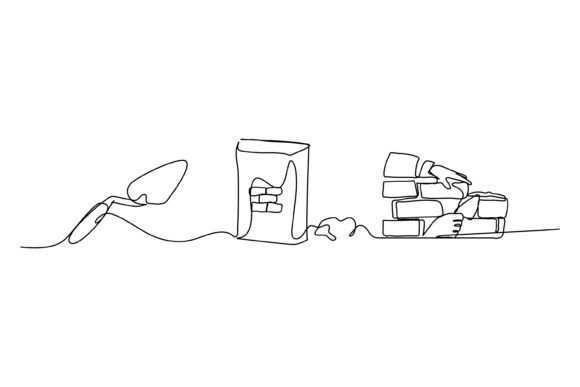 Continuous Line Design of Materials: Clean Graphics & Illustrations