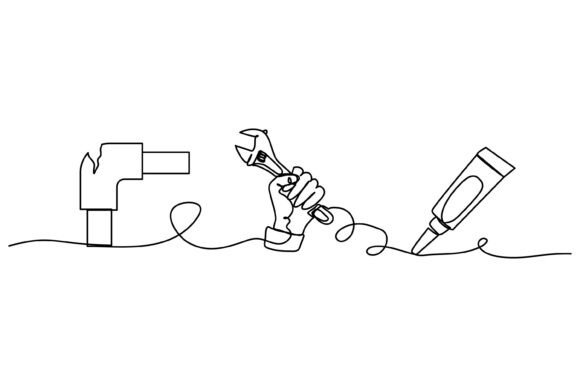 Continuous Line Design of Repairing Graphics