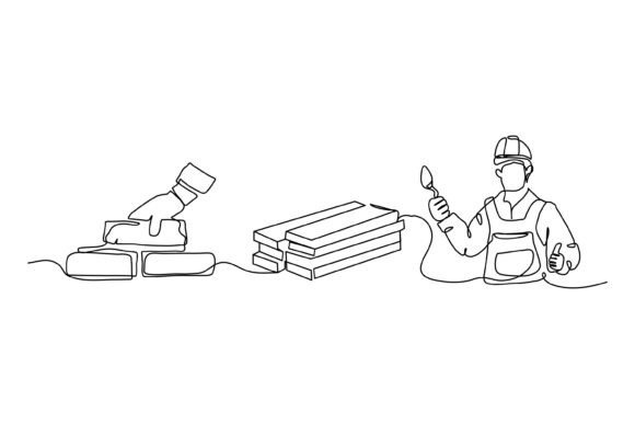 Continuous Line House Graphics & Illustrations