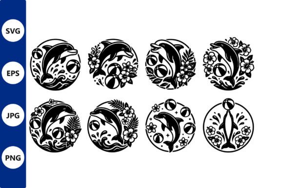 Dolphin Circle Design: Graphics & Illustrations for Local Branding