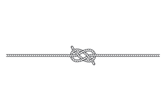 Eight Knot on Navy Cord. Nautical Decora Graphics