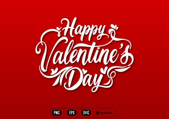 Happy Valentine Day SVG Lettering: Graphics & Illustrations