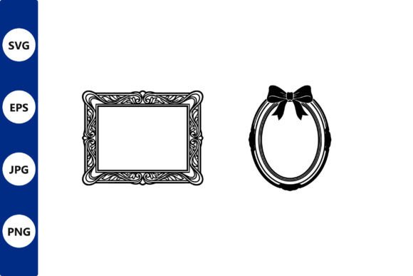 Ornate Frame and Bow: Elegant Graphics & Illustrations for Branding
