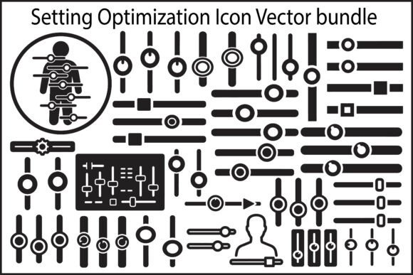 Setting Optimization Slider Icon Bundle: Graphics & Illustrations
